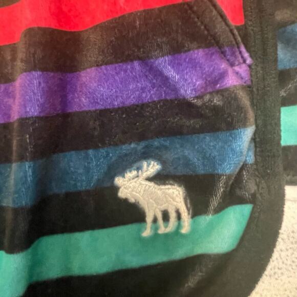 Abercrombie Kids Size 9/10 Velour Rainbow Stripe Running Shorts Velvet - Picture 4 of 4